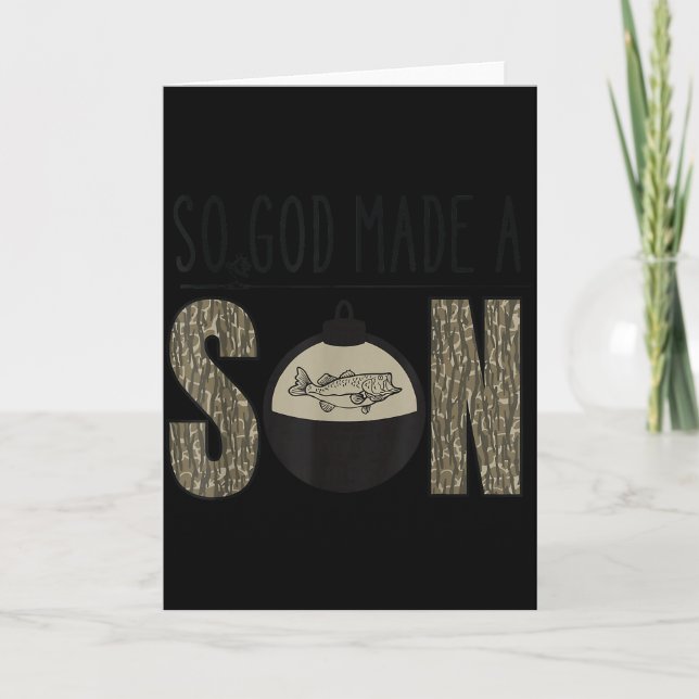 Cartão Deer Duck Fish Hunting Season Christian Son Kids B (Frente)