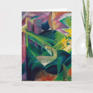 Cartão Deer em um Jardim do Mosteiro por Franz Marc