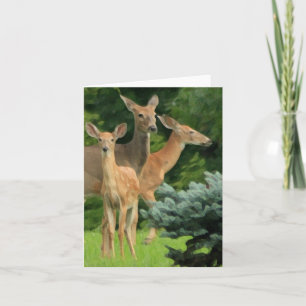 Cartão deer family portrait note card