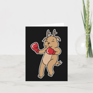 Cartão Deer faz boxing