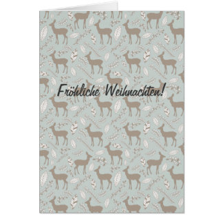 Cartão Deer, Fröhliche Weihnachten!