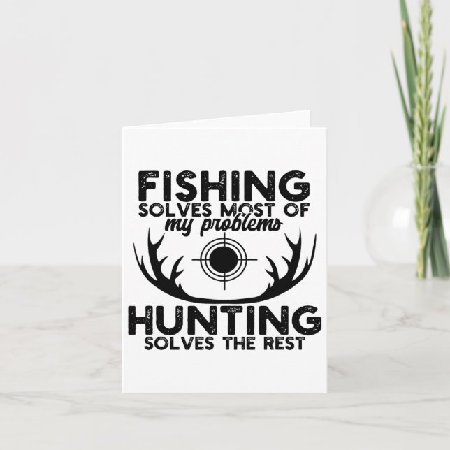 Cartão Deer Hunt Engraçado Pesca E Caça (Frente)