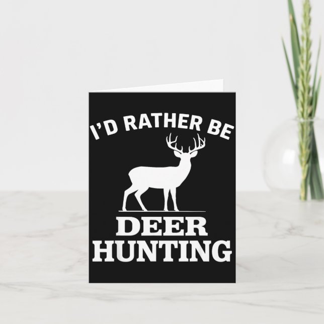 Cartão Deer Hunting Art For Men Women Buck Elk Hunter Dee (Frente)