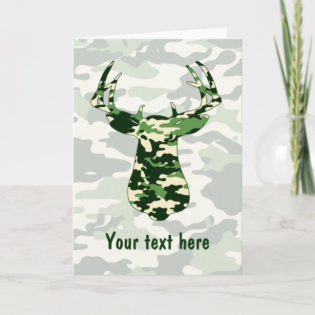 Cartão Deer Hunting Camo Buck (Frente)