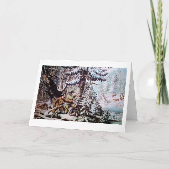 Cartão Deer  Hunting Greeting Card (Frente)