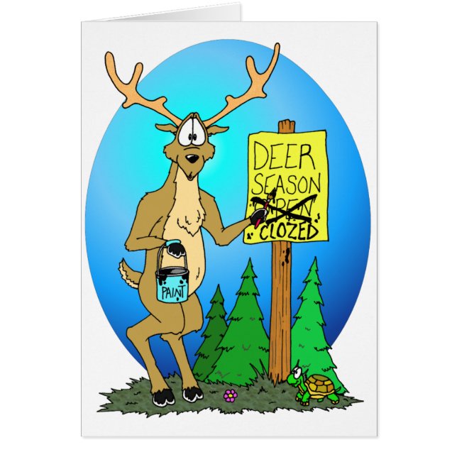Cartão Deer Season Over (Frente)