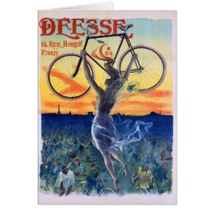 Cartão Déesse dá um ciclo o poster 1898 da propaganda d