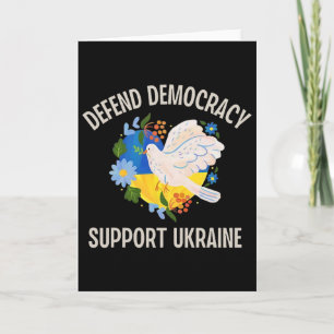 Cartão Defender a Democracia Apoiar a Ucrânia