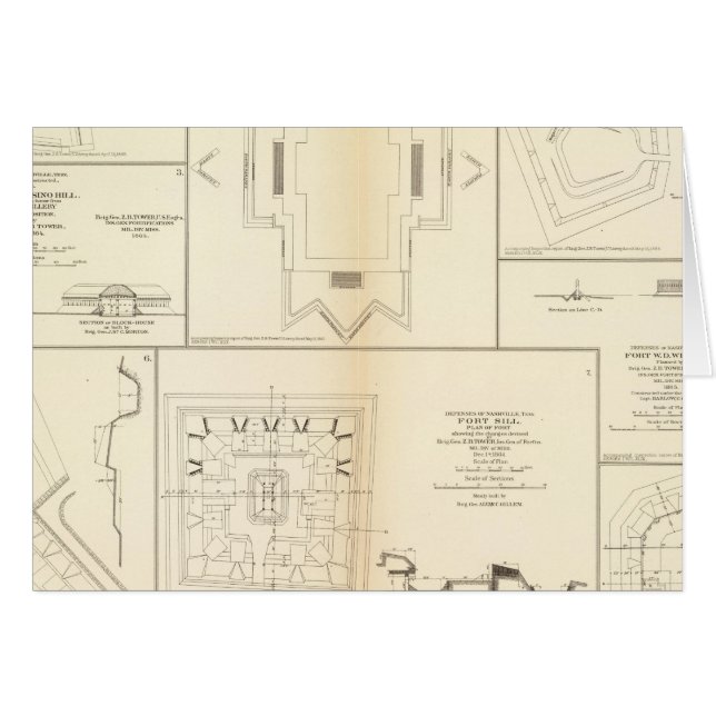 Cartão Defesas Chattanooga, Nashville (Frente Horizontal)