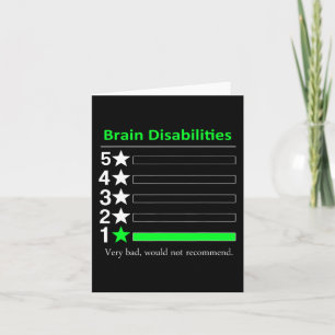 Cartão Deficiência cerebral Deficiência muito ruim Sensib
