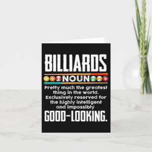 Cartão Definição Billiards - Piscina Engraçada Billiard 8