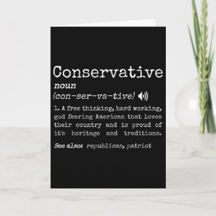 Cartão Definição Conservadora Tradicional Engraçada Pro L
