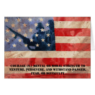 Cartão Definição da coragem