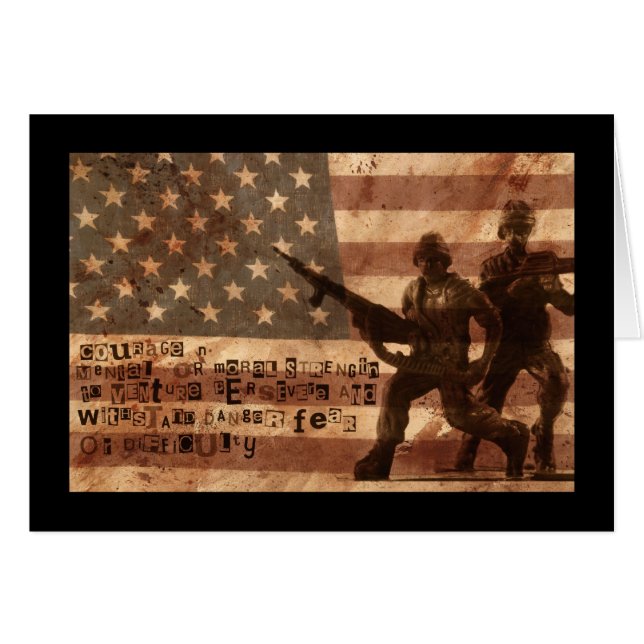 Cartão definição da coragem (Frente Horizontal)