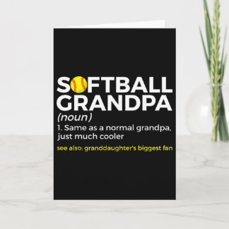 Cartão Definição de Avô de Softball Maior da Netinha