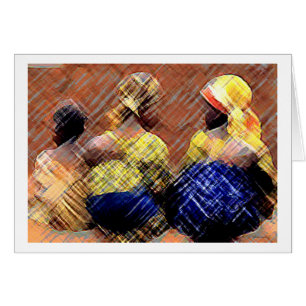 Cartão Definição de Bebê de Meninas Africanas