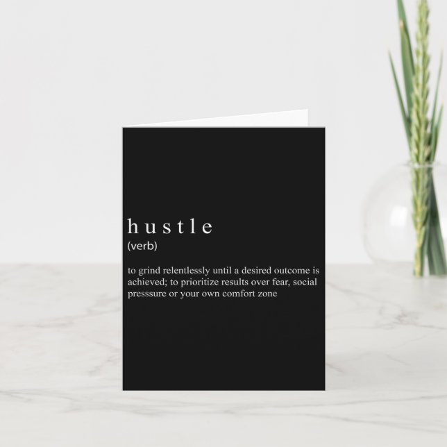 Cartão Definição de Hustle (Frente)