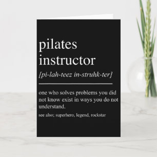 Cartão Definição de Instrutor de Pilates Engraçado Profes