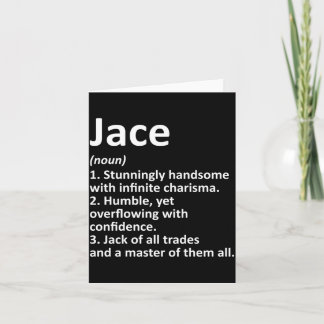 Cartão Definição de Jace Nome Personalizado Aniversário D