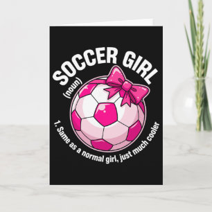 Cartão Definição de Menina de Futebol