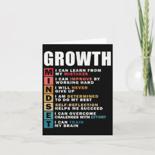 Cartão Definição de Mentalidade de Crescimento Citação Mo