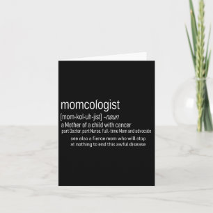 Cartão Definição de Momcologista de Consciência do Cancer