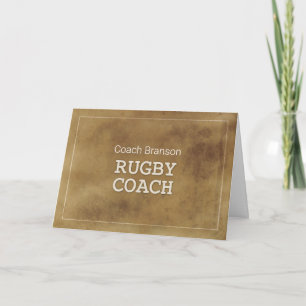 Cartão Definição de Obrigados de Treinador de Rugby de