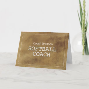 Cartão Definição de Obrigados de treinador de softball