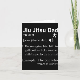 Cartão Definição de Pai de Jiu Jitsu Engraçado Artes Marc