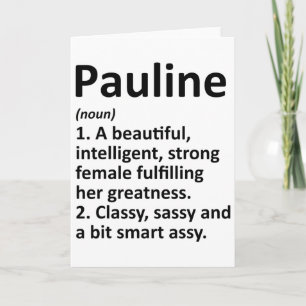 Cartão Definição de Pauline Nome Personalizado Natal Dive