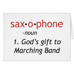 Cartão Definição de saxofone