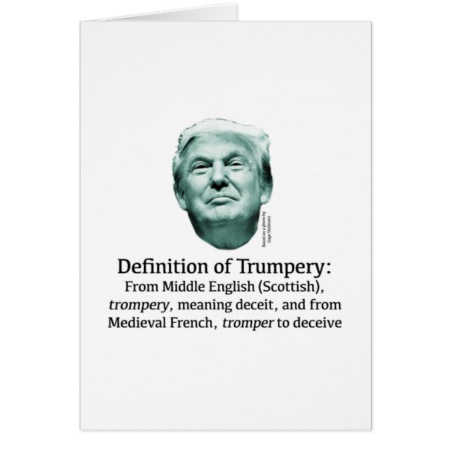 Cartão Definição de Trumpery (Frente)