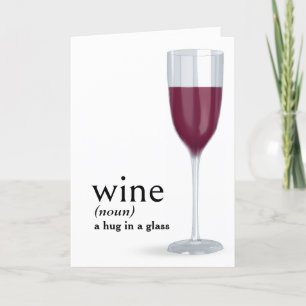 Cartão Definição de VINHO do Dicionário para Aniversário