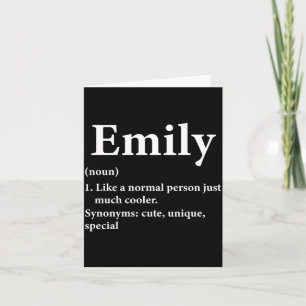 Cartão Definição do Nome Emily Engraçado D