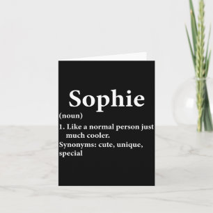 Cartão Definição do Nome Sophie Divertida D 