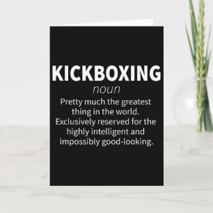 Cartão Definição Engraçada de Kickboxing Presente de Fitn