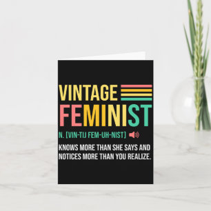 Cartão Definição Feminista Vintage Sabe Mais Do Que Ela D