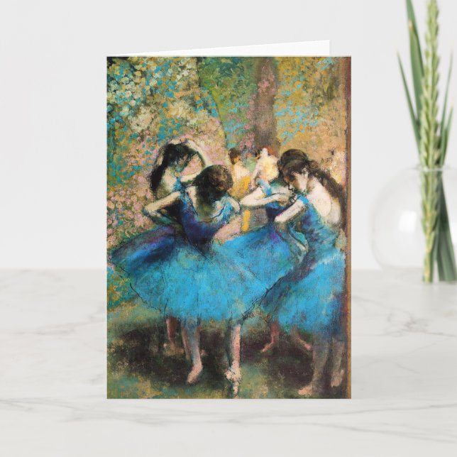 Cartão Degas Blue Dancers Greeting Card (Frente)