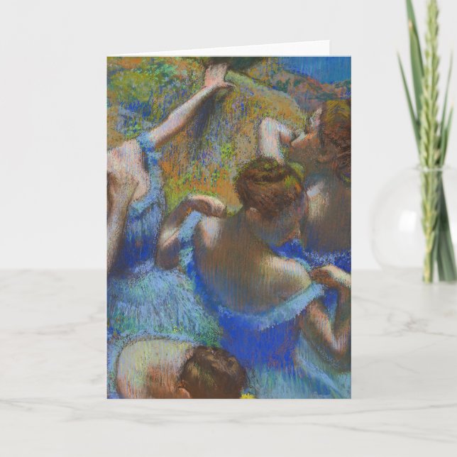 Cartão Degas Blue Dancers Pastel Fine Art Masterpiece (Frente)
