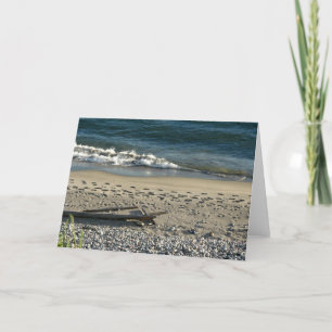 Cartão degraus na areia