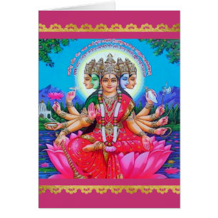 Cartão Deidade Gayatri Devi Veda Mata