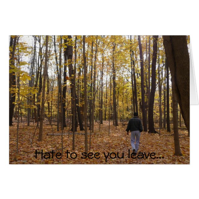 Cartão Deie vê-lo sair… (Frente Horizontal)