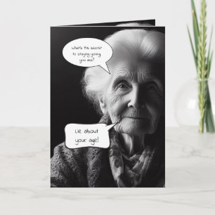 Cartão Deite-Se Sobre O Seu Feliz Aniversário Da Idade