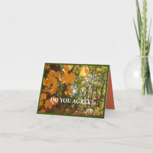 Cartão Deixa a cor girar no outono