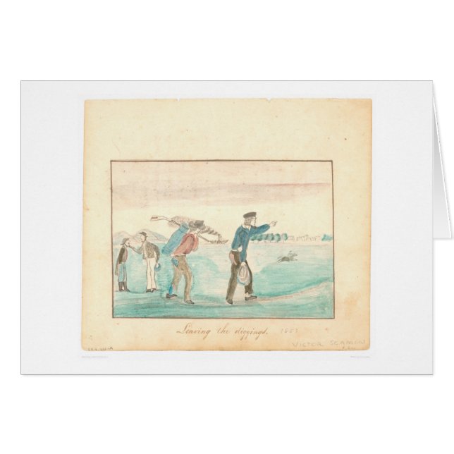 Cartão Deixando os Diggings (1601A) (Frente Horizontal)