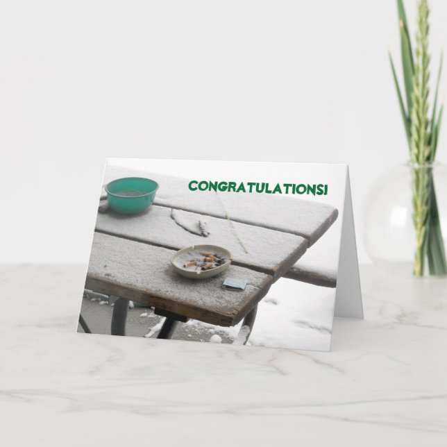 Cartão Deixar de fumar Parabéns (Frente)