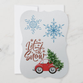 Cartão Deixar Neve Carro Com Placa Personalizada De Árvor