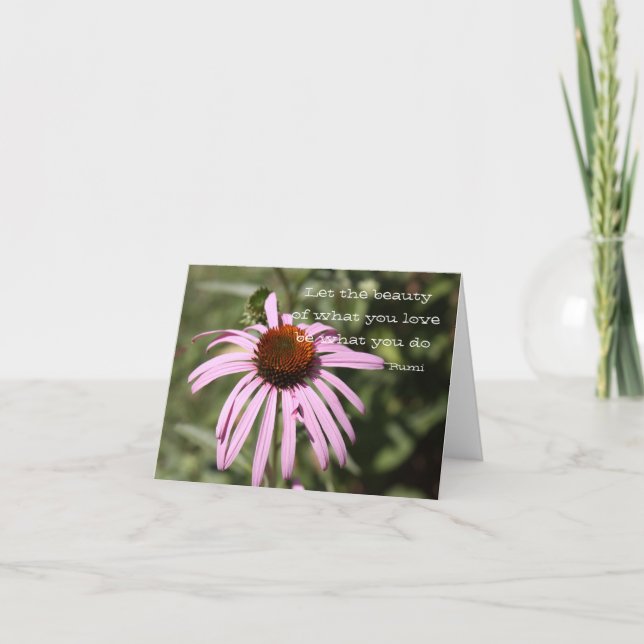 Cartão Deixe a beleza do que você ama ser (Frente)