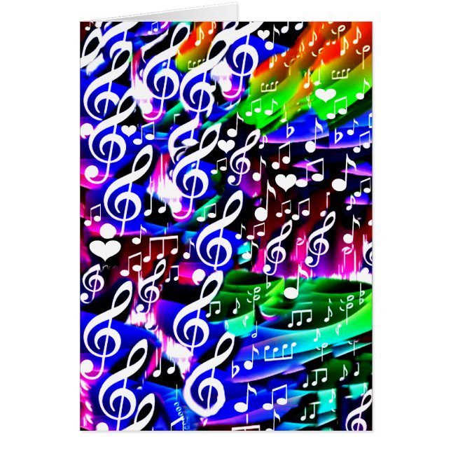 Cartão Deixe a música viver_ (Frente)