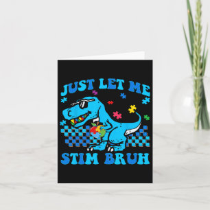 Cartão Deixe-Me Estim Bro Autismo Sensibilização Dinossau